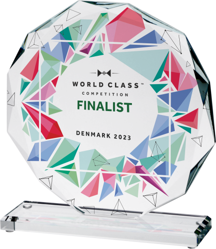 Uniwersalna statuetka szklana nagroda okolicznościowa 8061