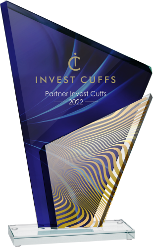 Szklane podziękowanie świąteczne dla wyróżniającego się pracownika Gs802