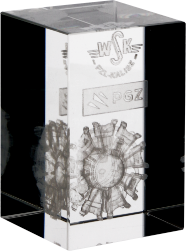 Nagroda szklana 3D masywne trofeum biznesowe KR5080