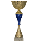 Złoty puchar z niebieskim elementem - 9269