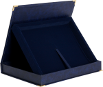 Etui Poziome Niebieskie BTY/BL na Dyplom | Elegancka Oprawa do Podkładu MDF | 4 Rozmiary