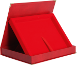 Etui Poziome Czerwone BTY/R na Dyplom | Elegancka Oprawa do Podkładu MDF | 4 Rozmiary