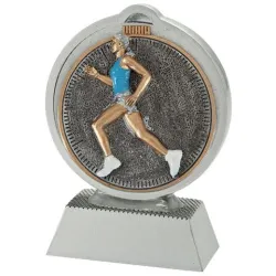 Gotowa figurka - Emblemat FG034 z postumentem FG500 - Bieganie Kobieta