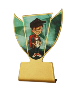 metalowa statuetka edukacyjna z serii Slim Line SL-SCH1