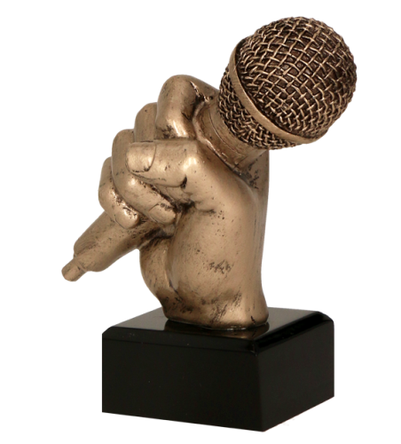 Statuetka Odlewana Mikrofon 14 cm RFST2074