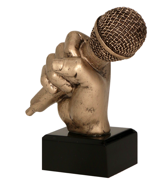 Statuetka Odlewana Mikrofon 14 cm RFST2074