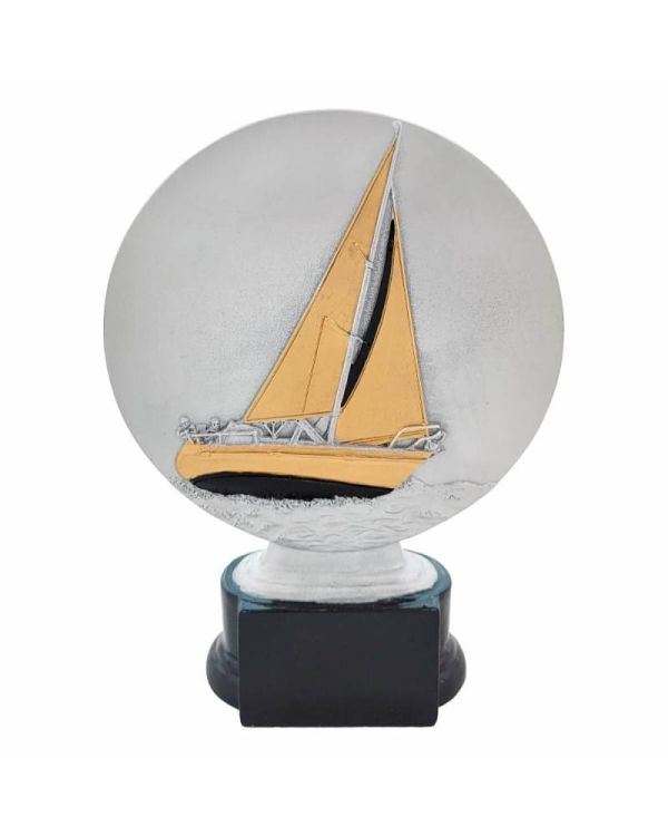 Statuetka Żywiczna Żaglówka 39236 | Trofeum Żeglarskie 18 cm