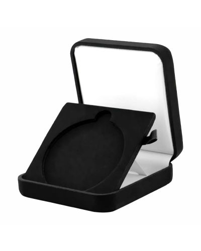 Etui ETM26 Czarne do Medali 70 mm | Welurowe Pudełko na Medal