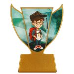 Statuetka Metalowa Uczeń Slim Line 10 cm SL-SCH1 | Nagroda Edukacyjna