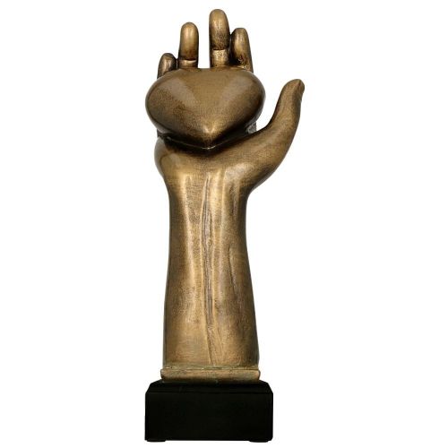 Elegancka statuetka Serce na dłoni RFST3040-BR