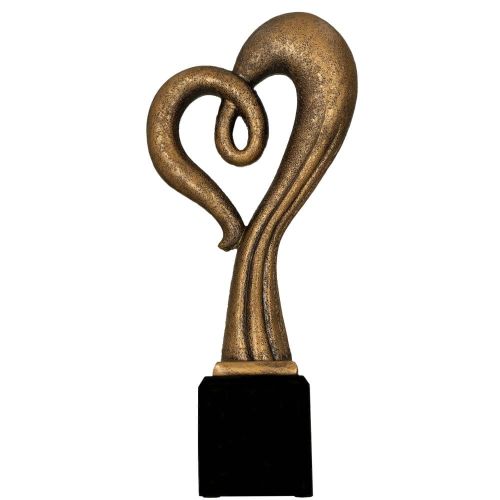 Elegancka statuetka z żywicy w kształcie serca RFST3041-BR