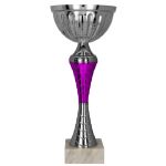 Srebrny puchar z fioletowym elementem - 9273