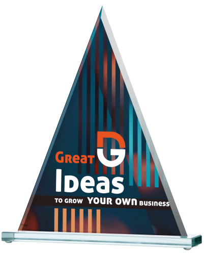 Szklana nagroda korporacyjna pełnokolorowy nadruk CMYK GS816-26