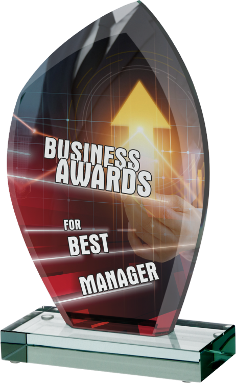 Szklane podziękowanie za wieloletnią współpracę biznesową G010