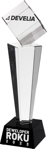 Biznesowe trofeum z kryształu C004 z grawerem