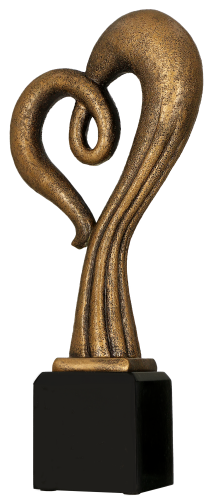 Statuetka Odlewana Serce RFST3041/BR 30 cm | Podziękowanie