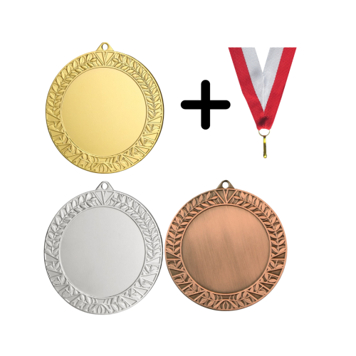 Medal Stalowy MMC1332 32 mm ze Wstążką | Tani Medal Wyprzedaż