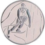 Wklejka Aluminiowa Srebrna - Zjazd Narciarski