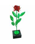 STATUETKA 4212 - RÓŻA - CZERWONO-ZIELONA BŁYSK