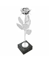 STATUETKA 4210 - RÓŻA - SREBRO BŁYSK