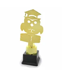 STATUETKA METALOWA 4259 - SOWA