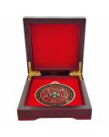 Etui Drewniane na Medal 70 mm ETM28 Czerwone | Ekskluzywne Opakowanie