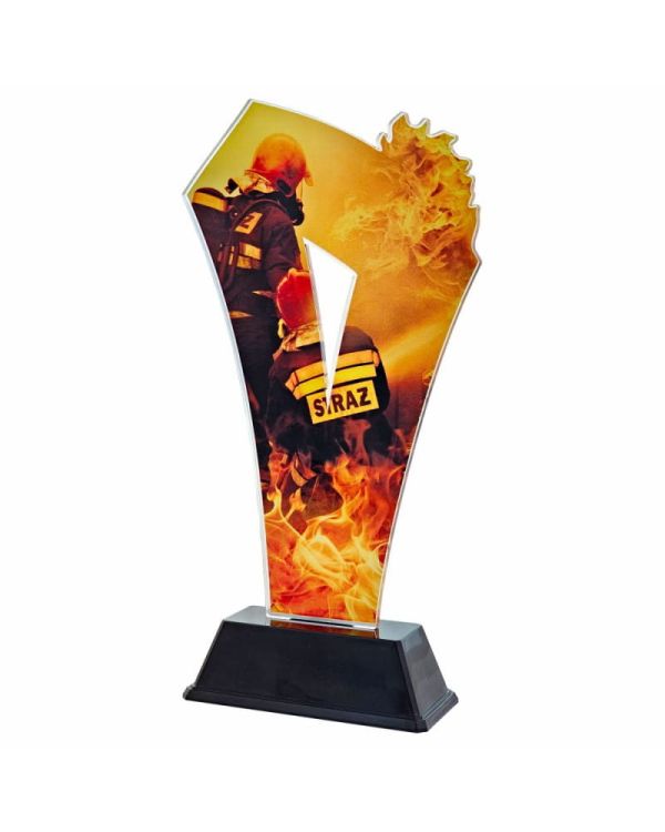 Statuetka z Pleksi 4360 Straż Pożarna 22 cm | Podziękowanie dla Strażaka