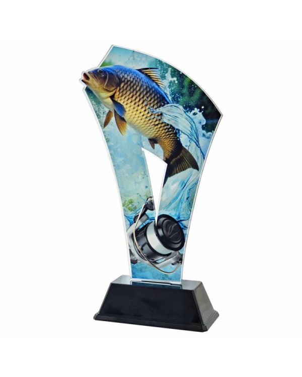 Statuetka Pleksi 4357 Wędkarstwo 22 cm Nadruk UV | Puchar Karp