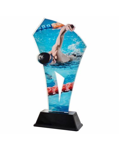 Statuetka z Pleksi 4353 Pływanie 22 cm | Trofeum Pływackie