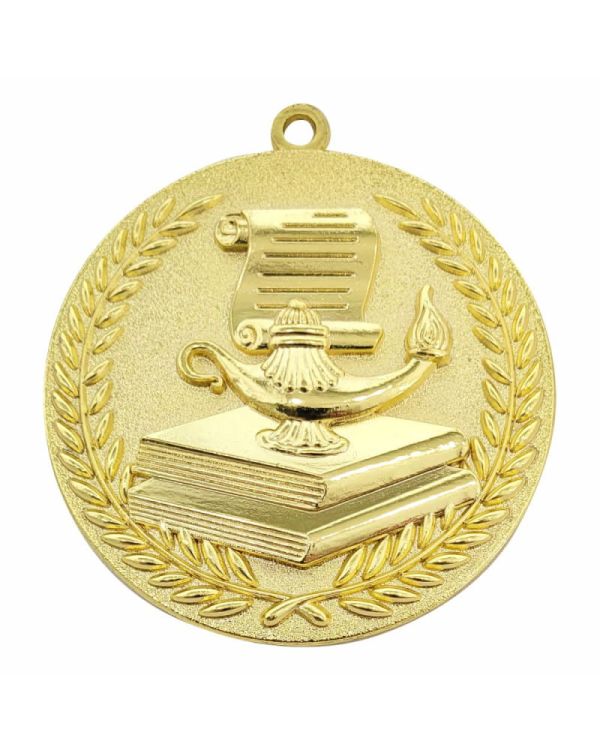 medal złoty szkolnictwo, nauka, kaganek wiedzy M139