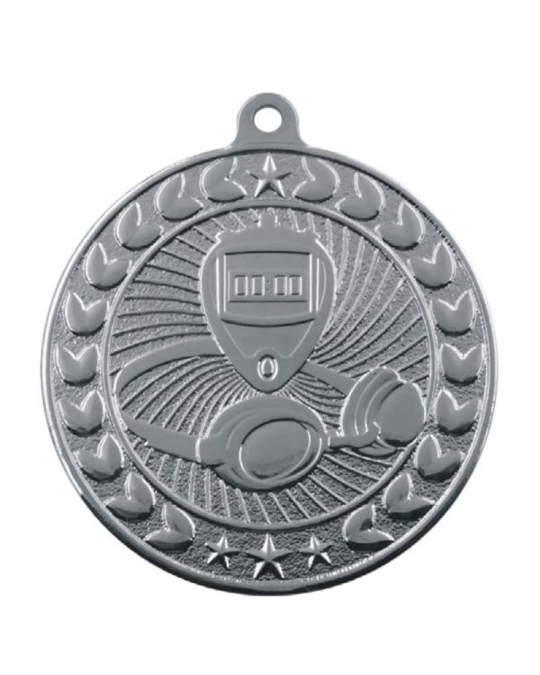 medal pływanie srebrny M59/S