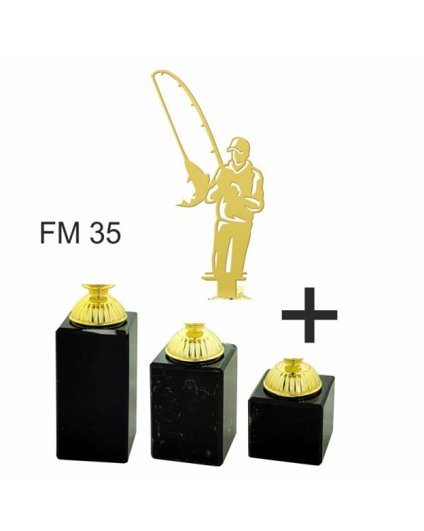 Statuetka Metalowa Wędkarstwo Wędkarz 4215/FM35