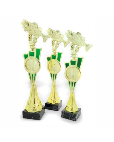 Statuetka Wędkarska Ryba 4533 | Miejsce na Emblemat 3 Rozmiary
