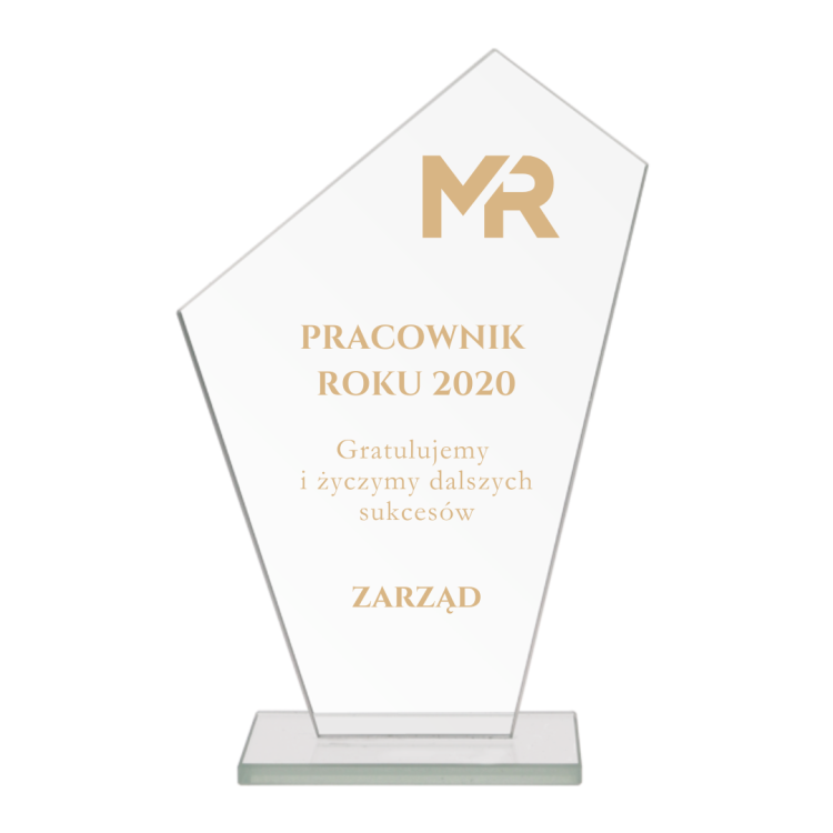 Nagroda dla najlepszego pracownika grawer wypełniony farbą M64
