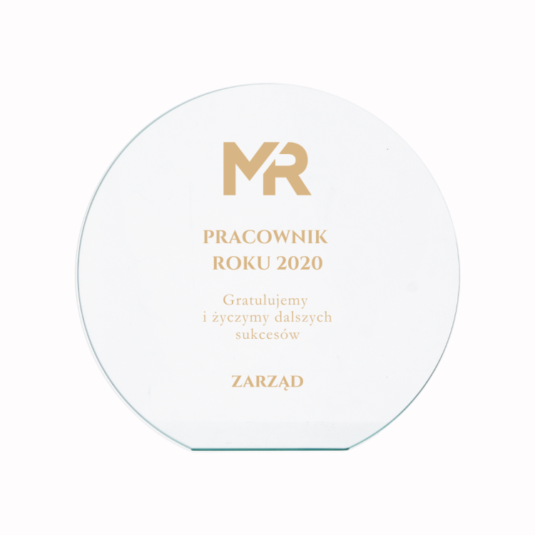 Elegancka statuetka szklana na event grawer wypełniony kolorem - kr-gr-f.png