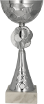 Srebrny puchar metalowo - plastikowy 8486