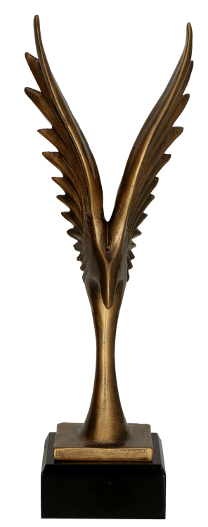 Smukła i elegancka statuetka (27 cm) z motywem skrzydeł RFST3046_BR
