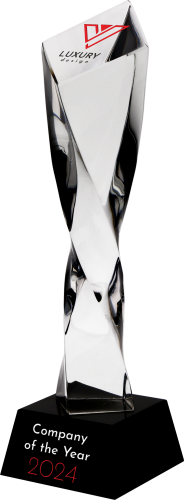 Biznesowa nagroda kryształowa podziękowanie dla kontrahenta C060