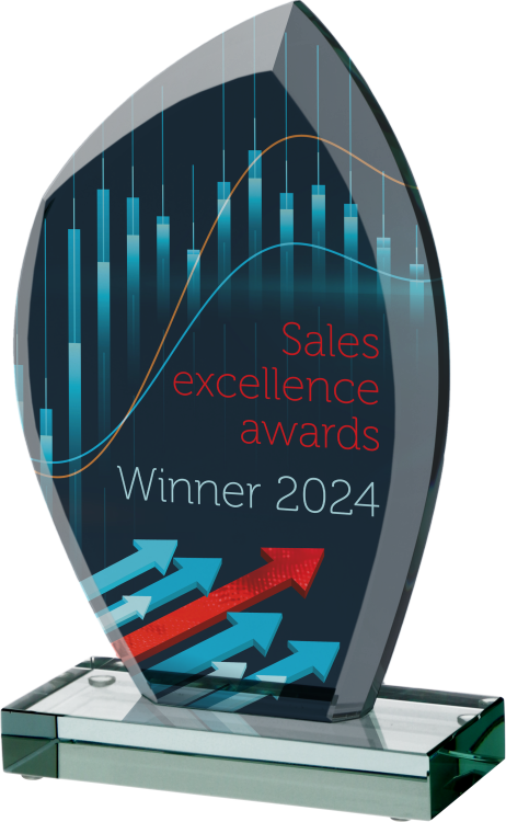 Elegancka nagroda szklana biznesowa dla wyróżniającego się pracownika G010