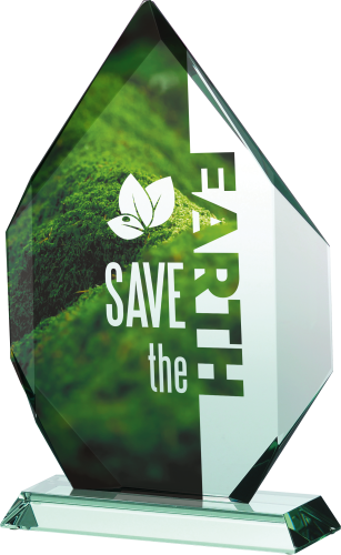 Biznesowe trofeum szklane na eventy firmowe nagroda G018