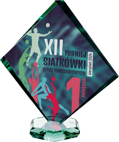 Szklana nagroda piłkarska dla króla strzelców pełnokolorowy nadruk CMYK G022