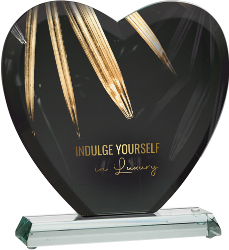 Pamiątkowa statuetka szklana prezent na chrzciny i komunię nadruk CMYK G031