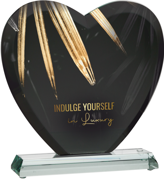 Pamiątkowa statuetka szklana prezent na chrzciny i komunię nadruk CMYK G031