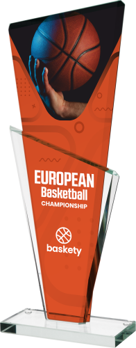 Szklane trofeum sportowe na ceremonie wręczenia nagród Gs811