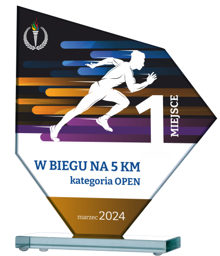 Biznesowa statuetka szklana podziękowanie za współpracę GS812-21