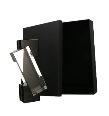 Pamiątkowe trofeum ze szkła na jubileusz i rocznice firmy C080