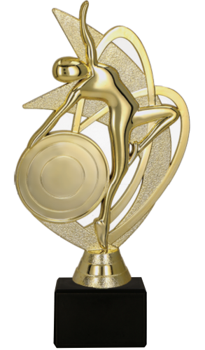 Statuetka Taniec Gimnastyka Złota na Marmurze 19,5 cm F273G/BK | Nagroda