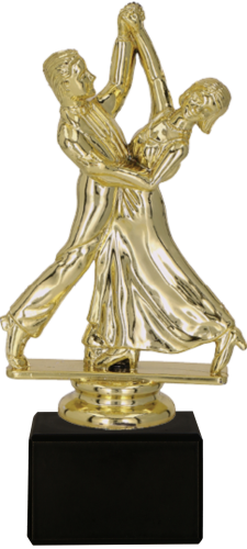 Figurka Złota Para Taneczna na Marmurze 16 cm F06G/BK | Nagroda