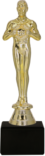 Statuetka Złota Wiktor 24cm F92A/G/BK Czarny Marmur | Nagroda Główna