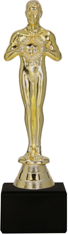 Statuetka Złota Wiktor 24cm F92A/G/BK Czarny Marmur | Nagroda Główna